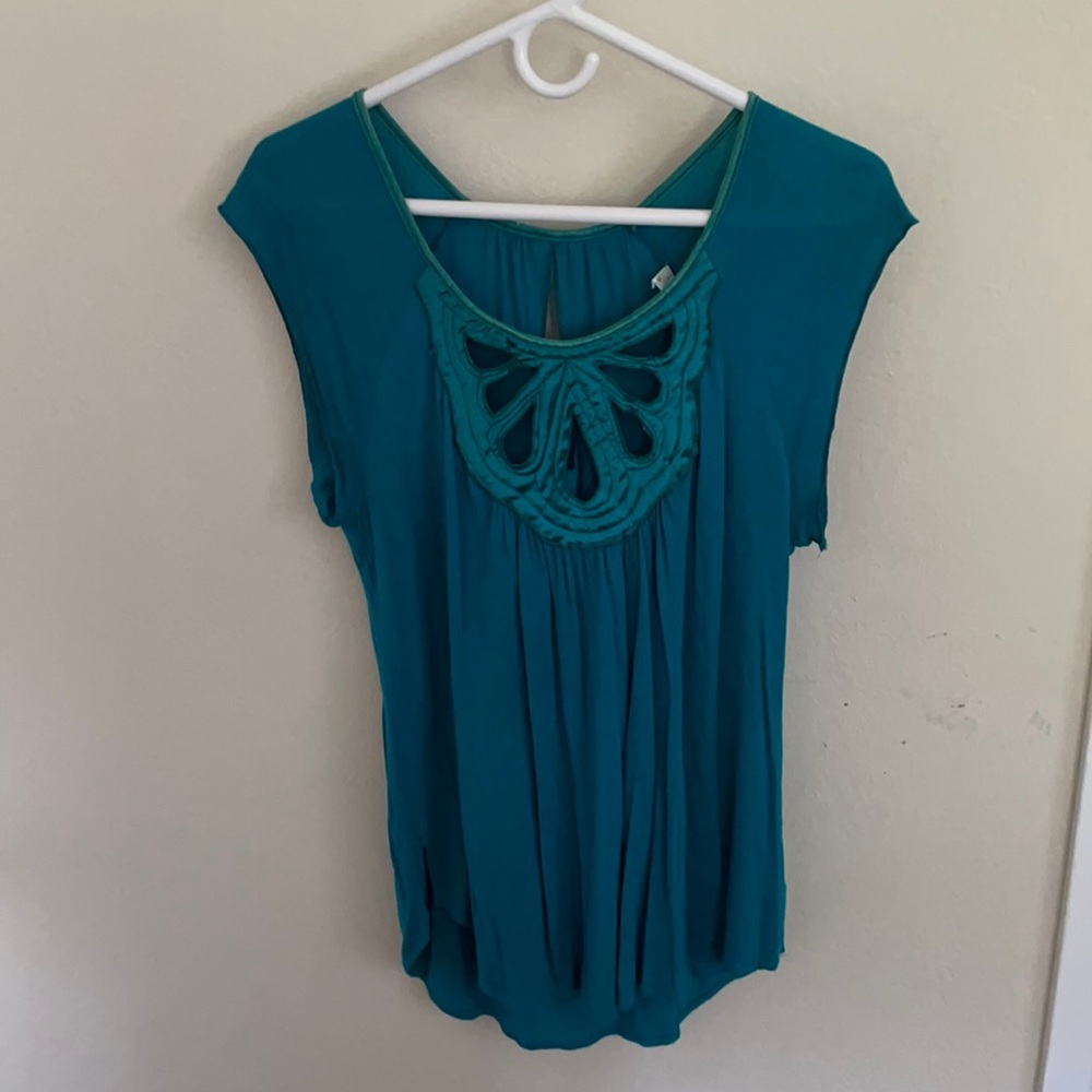 Teal blouse